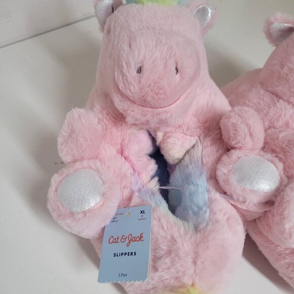 NEW! Cat & Jack Kids' Cass Unicorn Slippers - Picture 2 of 12